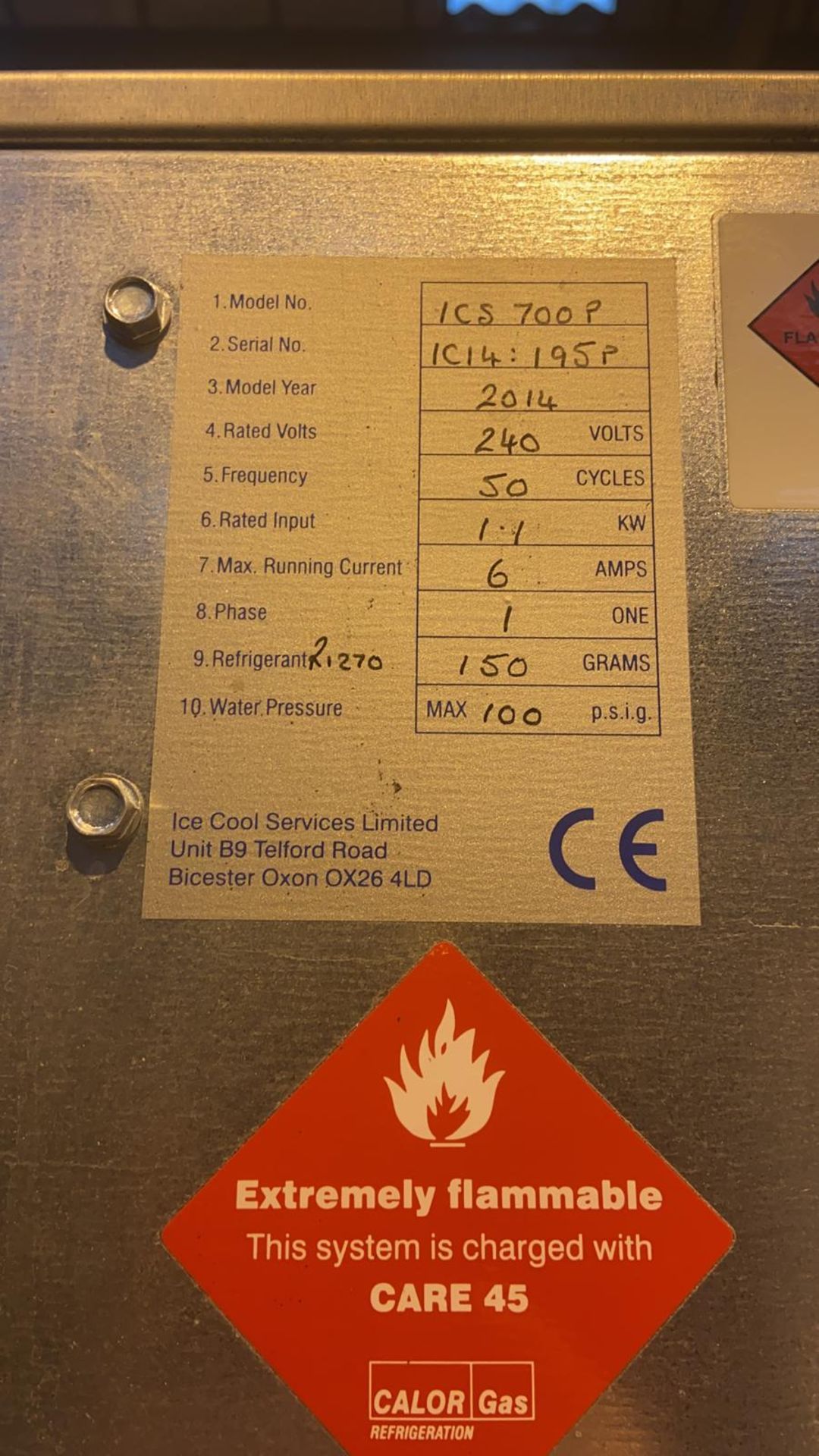 An ICS 700P Commercial Ice Making Machine - Image 4 of 4