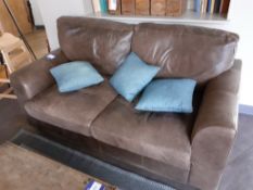 Two Seat Sofa, Brown Leather