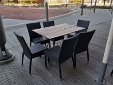 Timber Topped Steel Folding Table, 1,200mm with 6