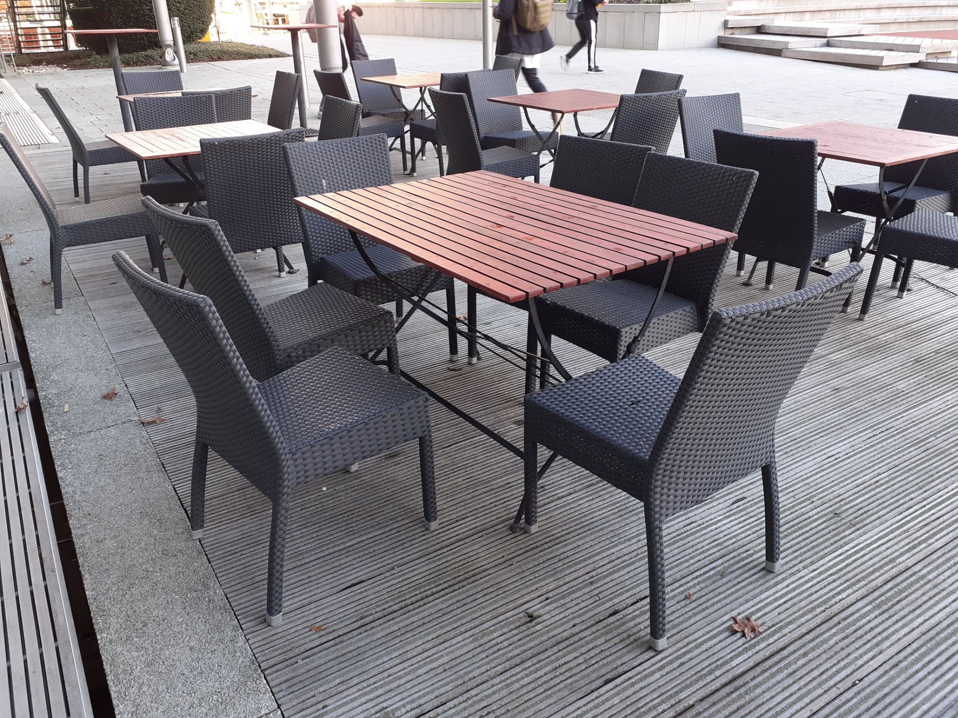 Timber Topped Steel Folding Table, 1,200mm with 6