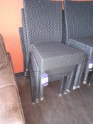 4 Plastic Wicker Patio Chairs