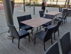 Timber Topped Steel Folding Table, 1,200mm with 6