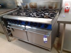 Blue Seal Stainless Steel 8 Burner Range Oven (Dis