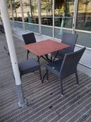 Timber Topped Steel Folding Table, 800mm with 4 Pl