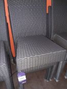 4 Plastic Wicker Patio Chairs