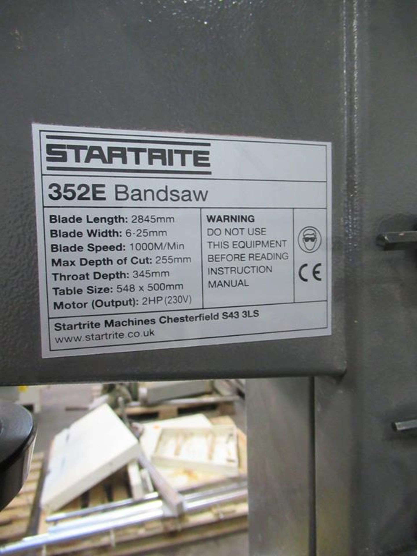 Startrite 352E bandsaw 240V - Image 5 of 5