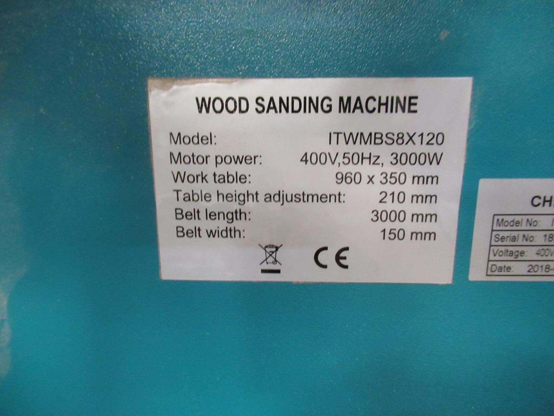 iTech BS8 oscillating edge sander 3PH - Image 4 of 4