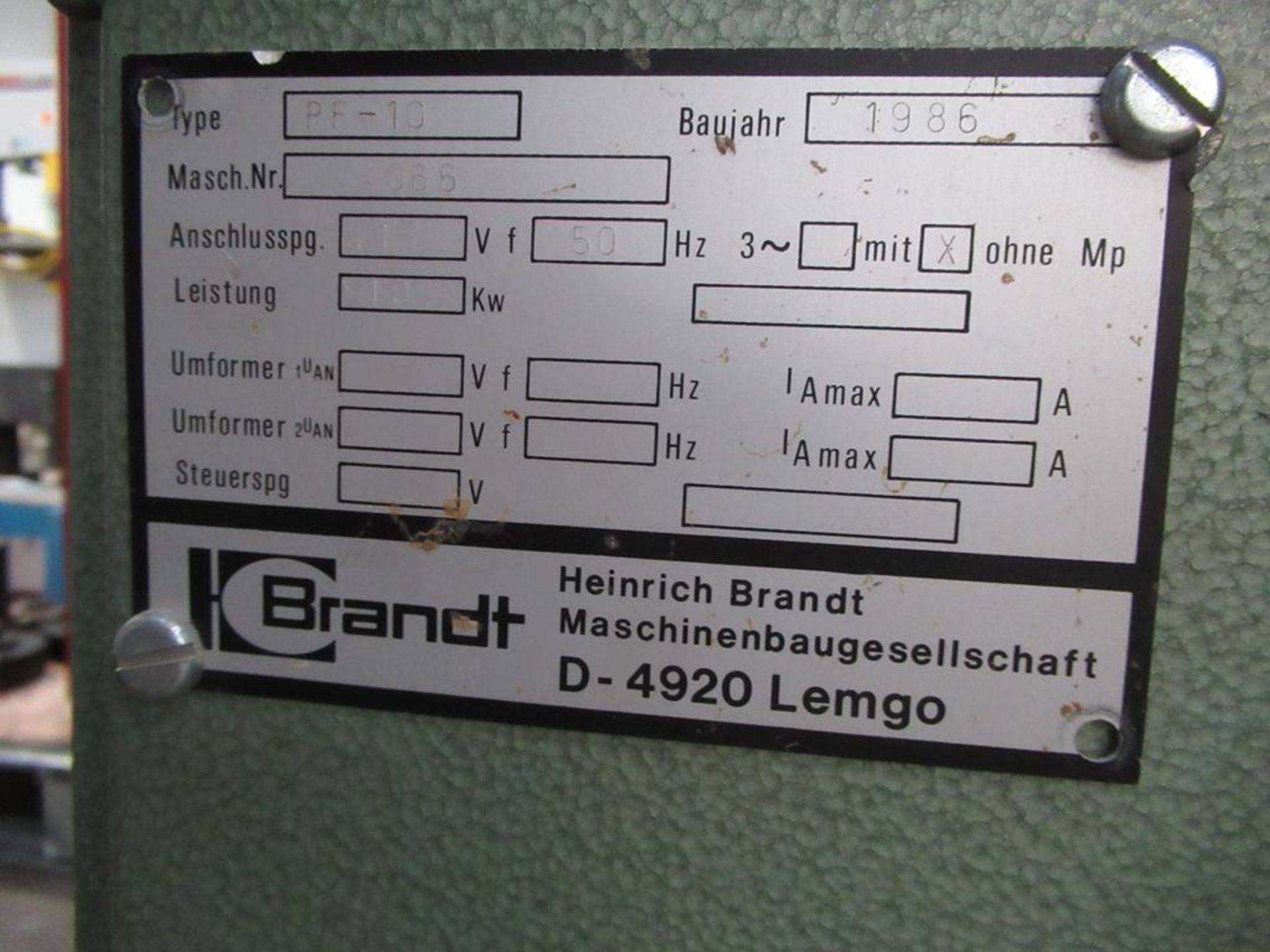 Brandt PF10/31 postforming worktop machine 3PH - Image 12 of 12