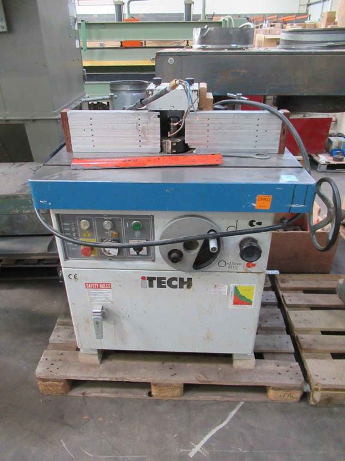 iTech SM55 spindle moulder with rebate cutter block fitted 3PH