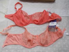 2 x Various Prima Donna 34E Coral Bra’s, Total Rrp. £169.85