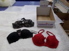 3 x Various Bra’s to include Fantasie 34E, Chantelle 34C, Simone Perele 55D (Euro Size), Total