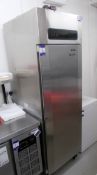 Foster Supra upright commercial refrigerator. Dimensions: H: 6ft 9 x D: 2ft 8 x W: 2ft 4