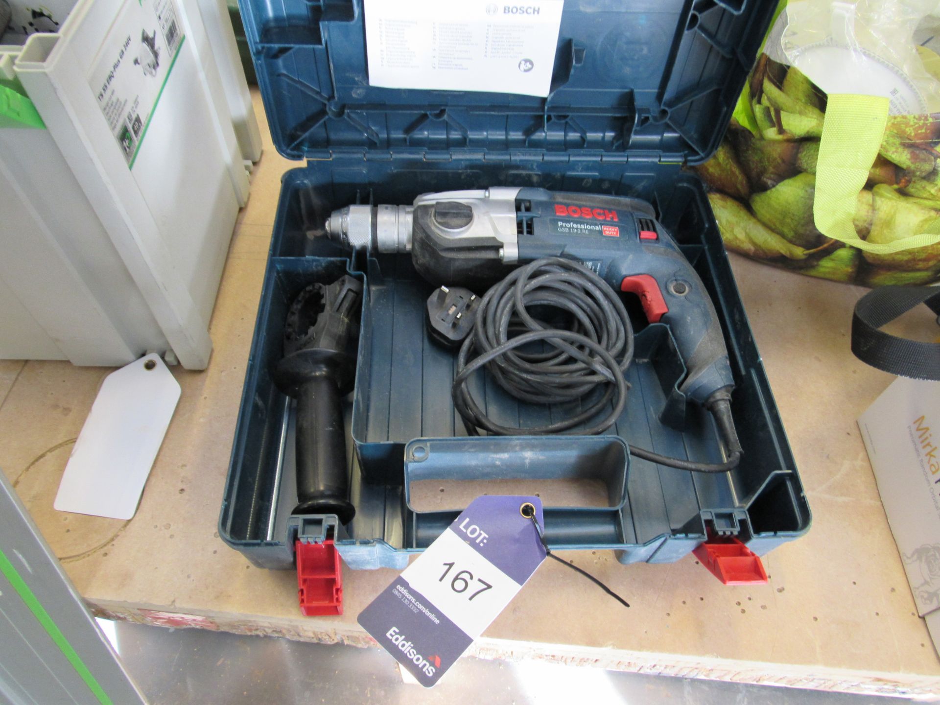 Bosch GSB 19-2RE Hammer Drill, 240V with case - Image 2 of 3