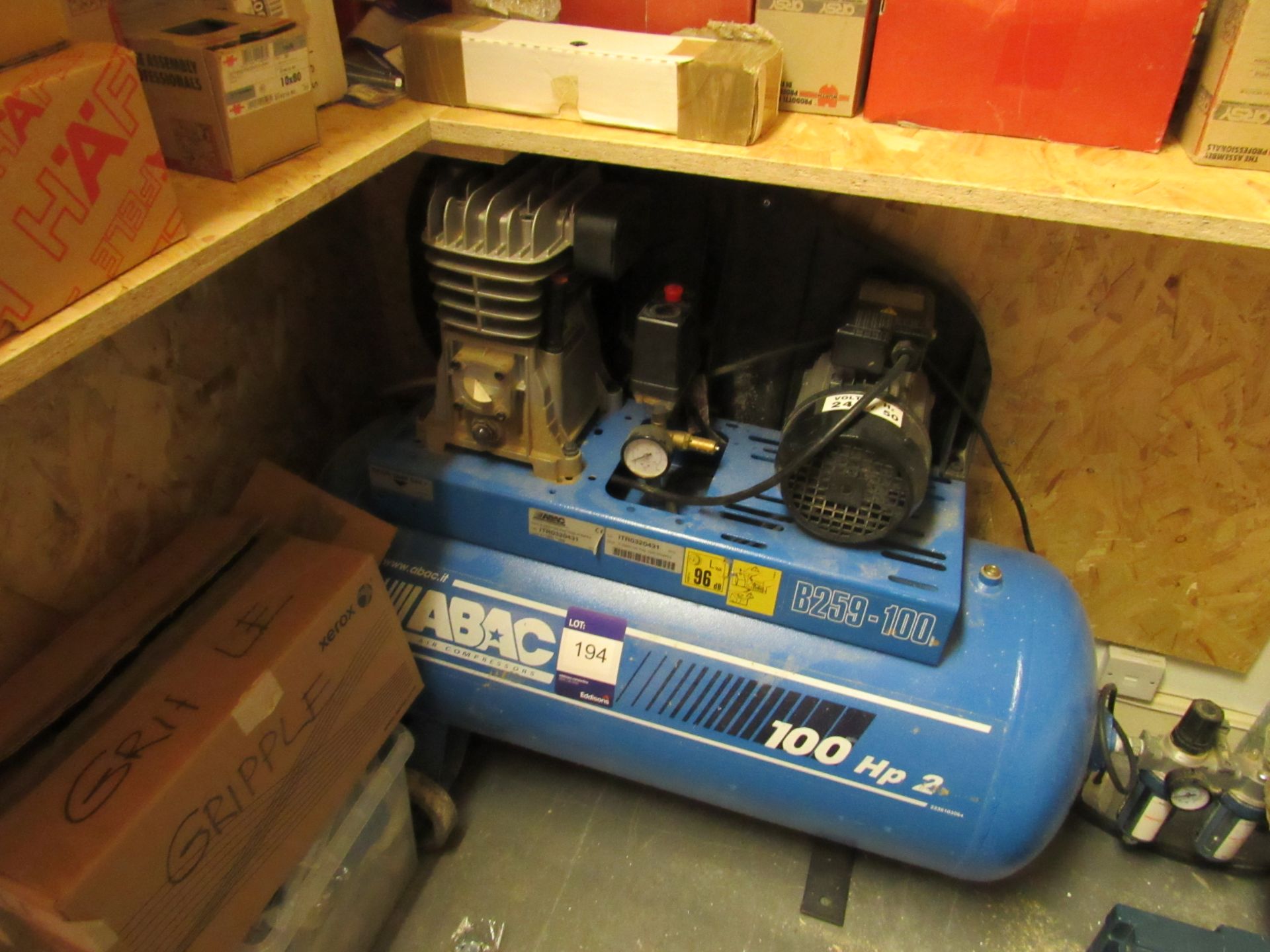 Abac B259-100 100HP Compressor, Mod. B2800l/100 FM2 V240 Ko pex