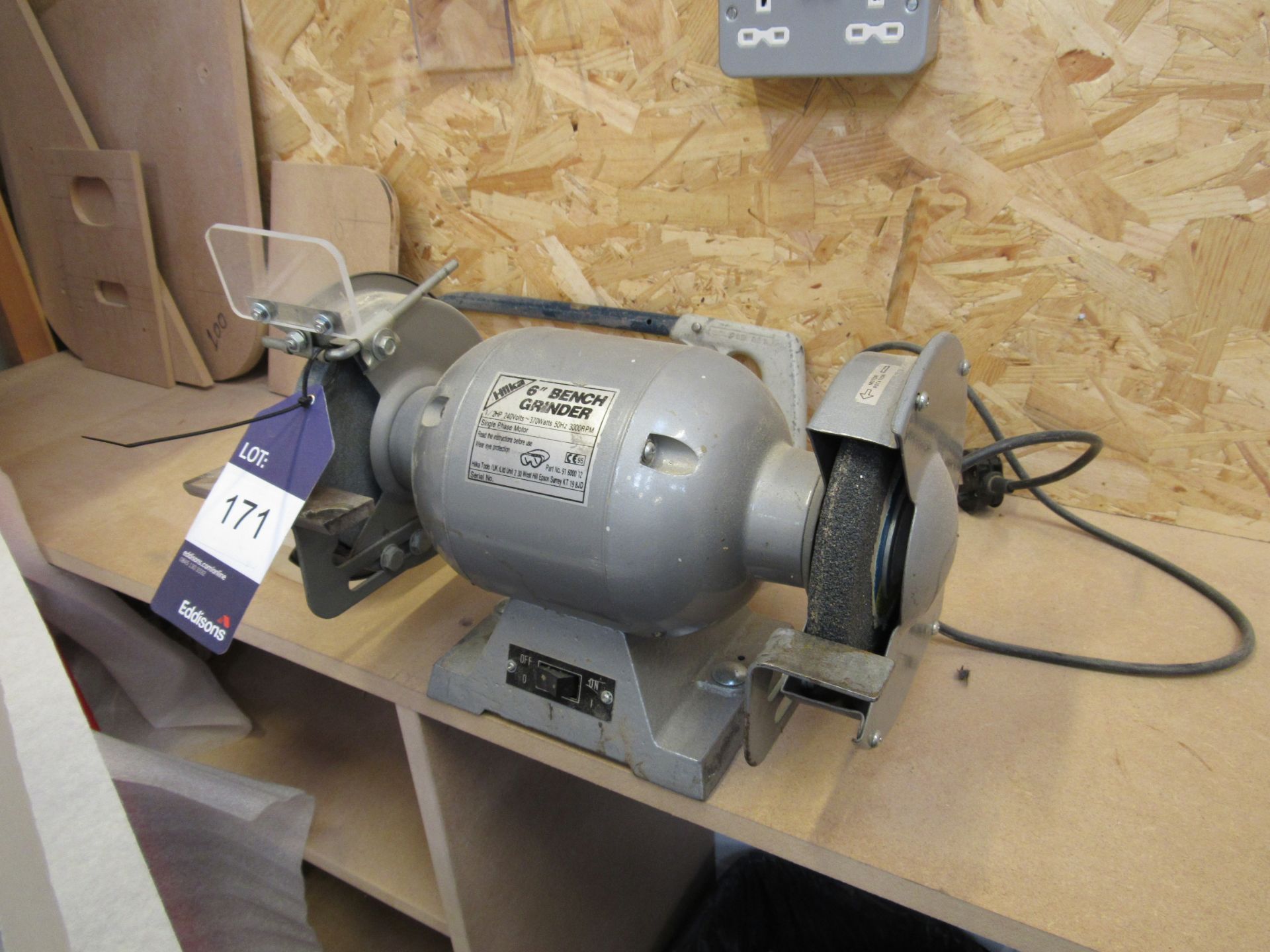 Hilka 6” Bench Grinder, 370W, 240V, 3000RPM