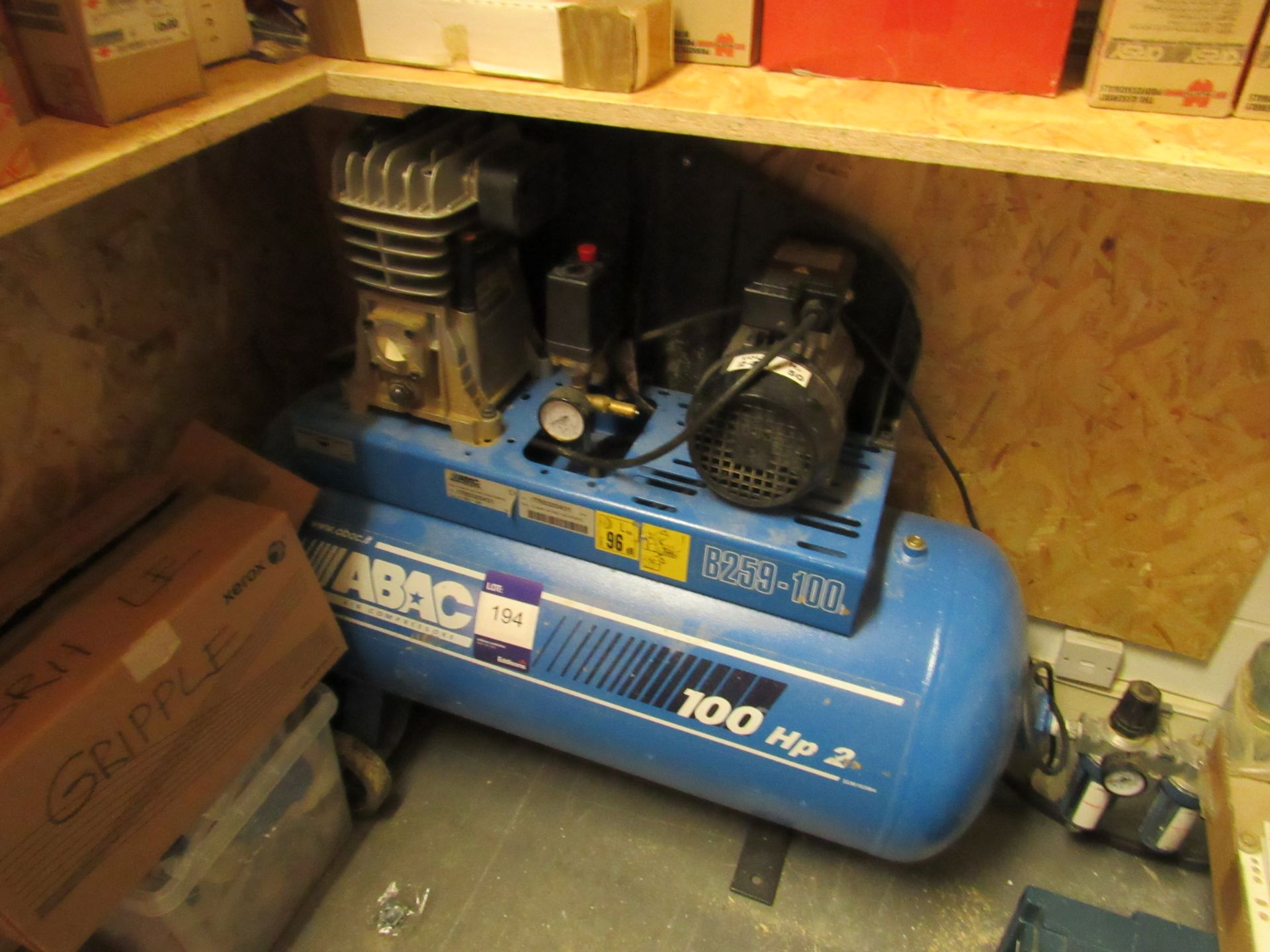 Abac B259-100 100HP Compressor, Mod. B2800l/100 FM2 V240 Ko pex - Image 2 of 4