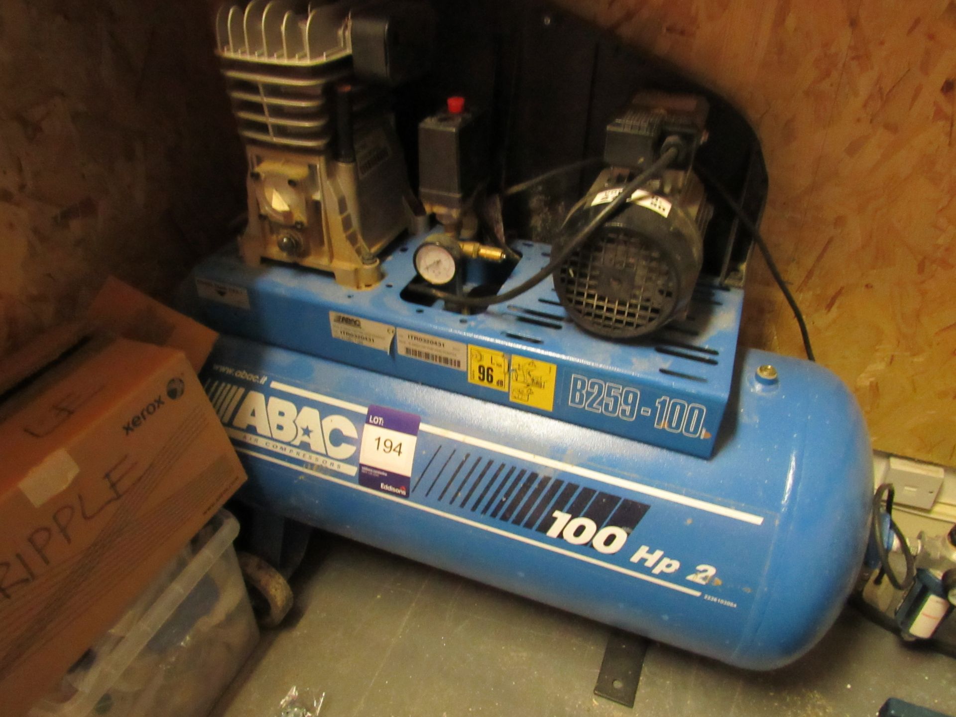 Abac B259-100 100HP Compressor, Mod. B2800l/100 FM2 V240 Ko pex - Image 4 of 4