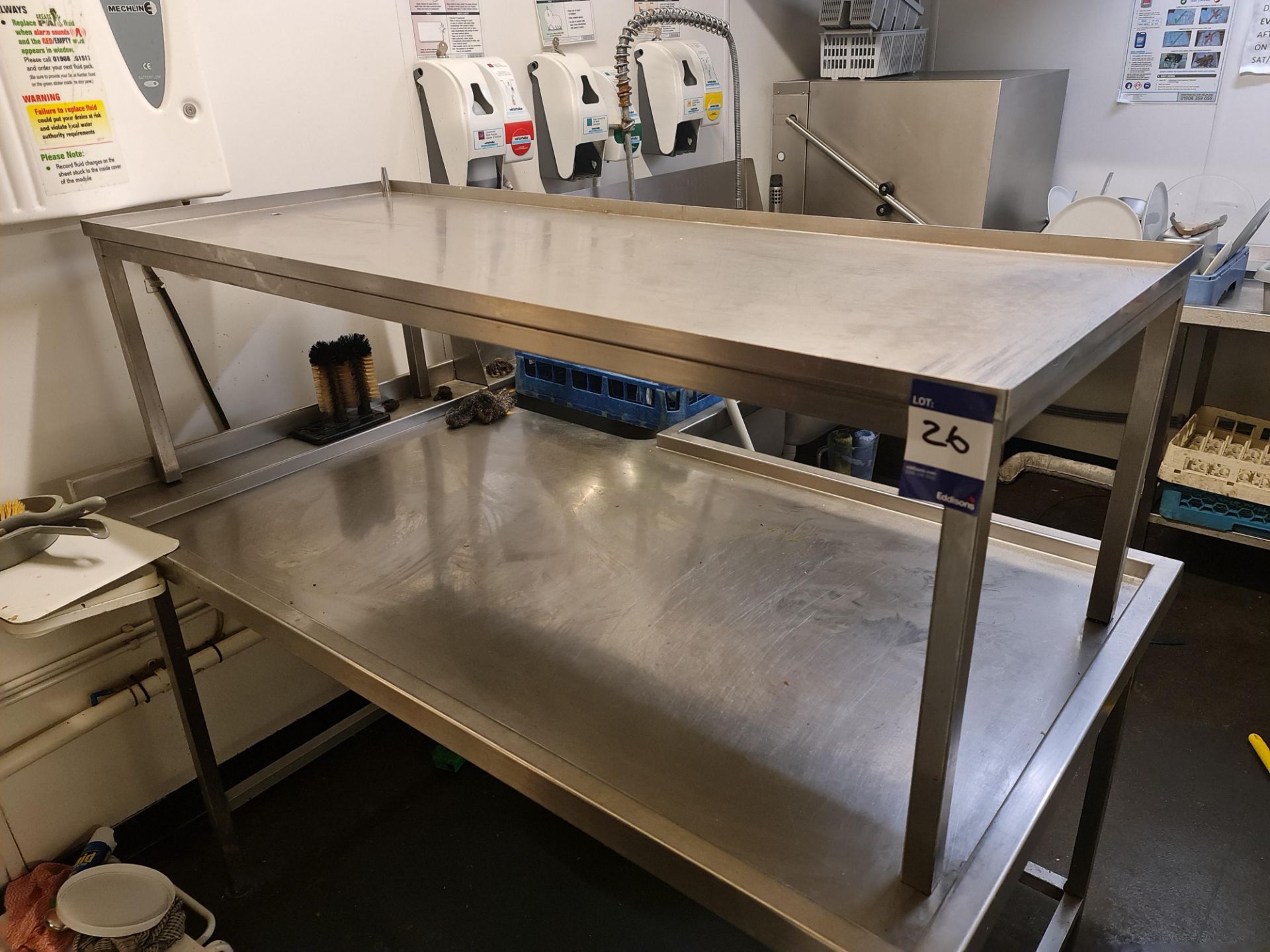 Two assorted Stainless Steel Tables, 5’ & 4’ approx