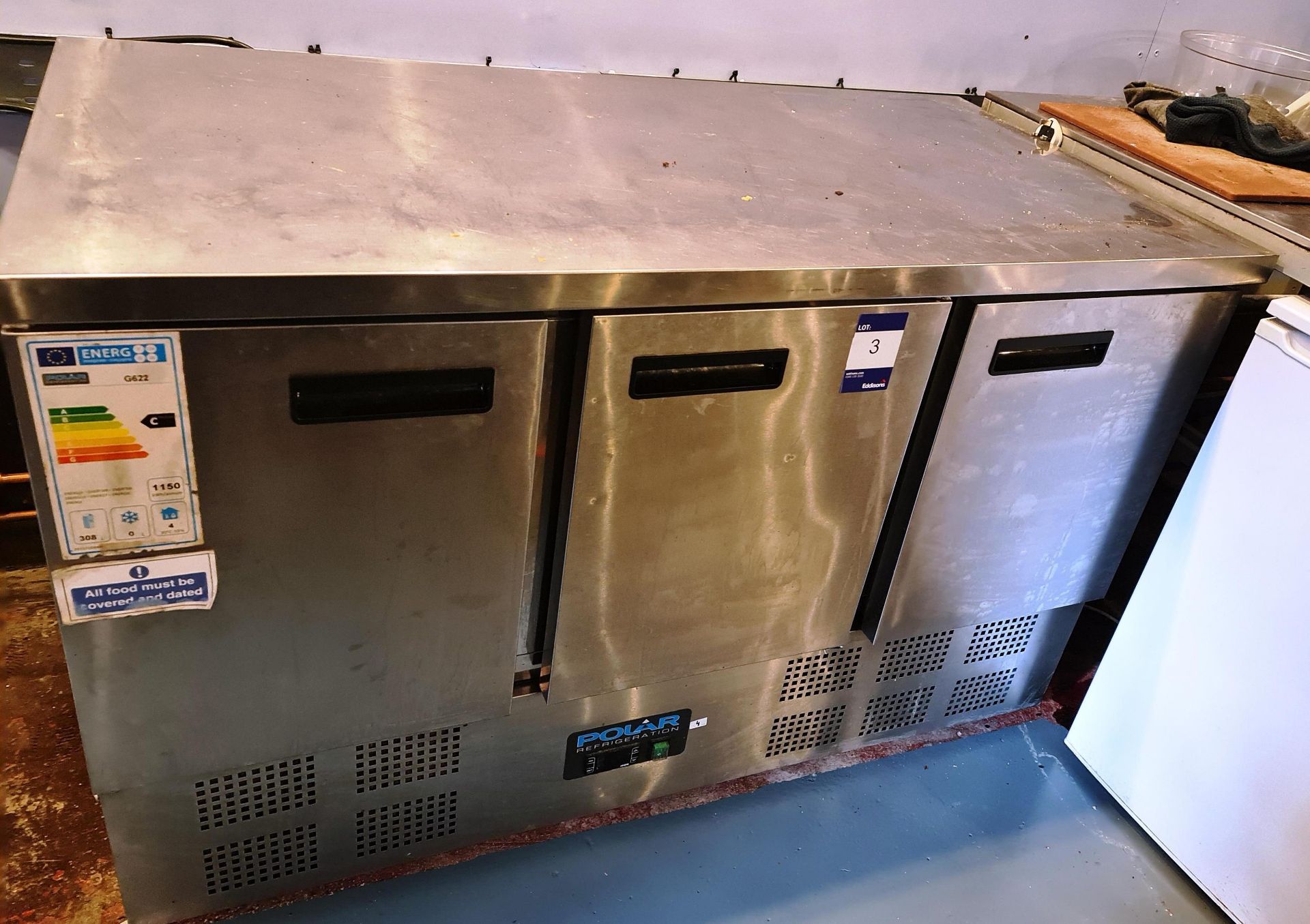 Polar Triple Door Refrigerated Counter