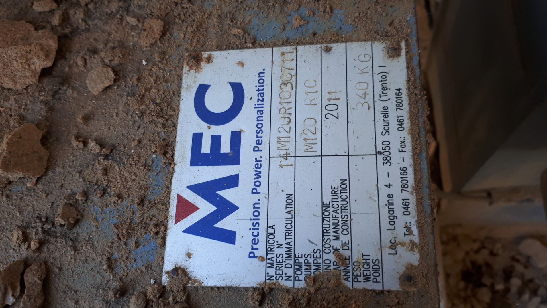 MEC C320 Stone Splitter/Guillotine machine, Serial Number P0232600811 (2011). Damage to electrical - Image 10 of 21