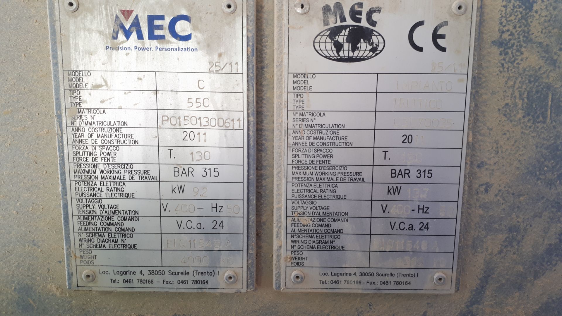 MEC C550 Stone Splitting/Guillotine Machine, Seria - Image 7 of 21