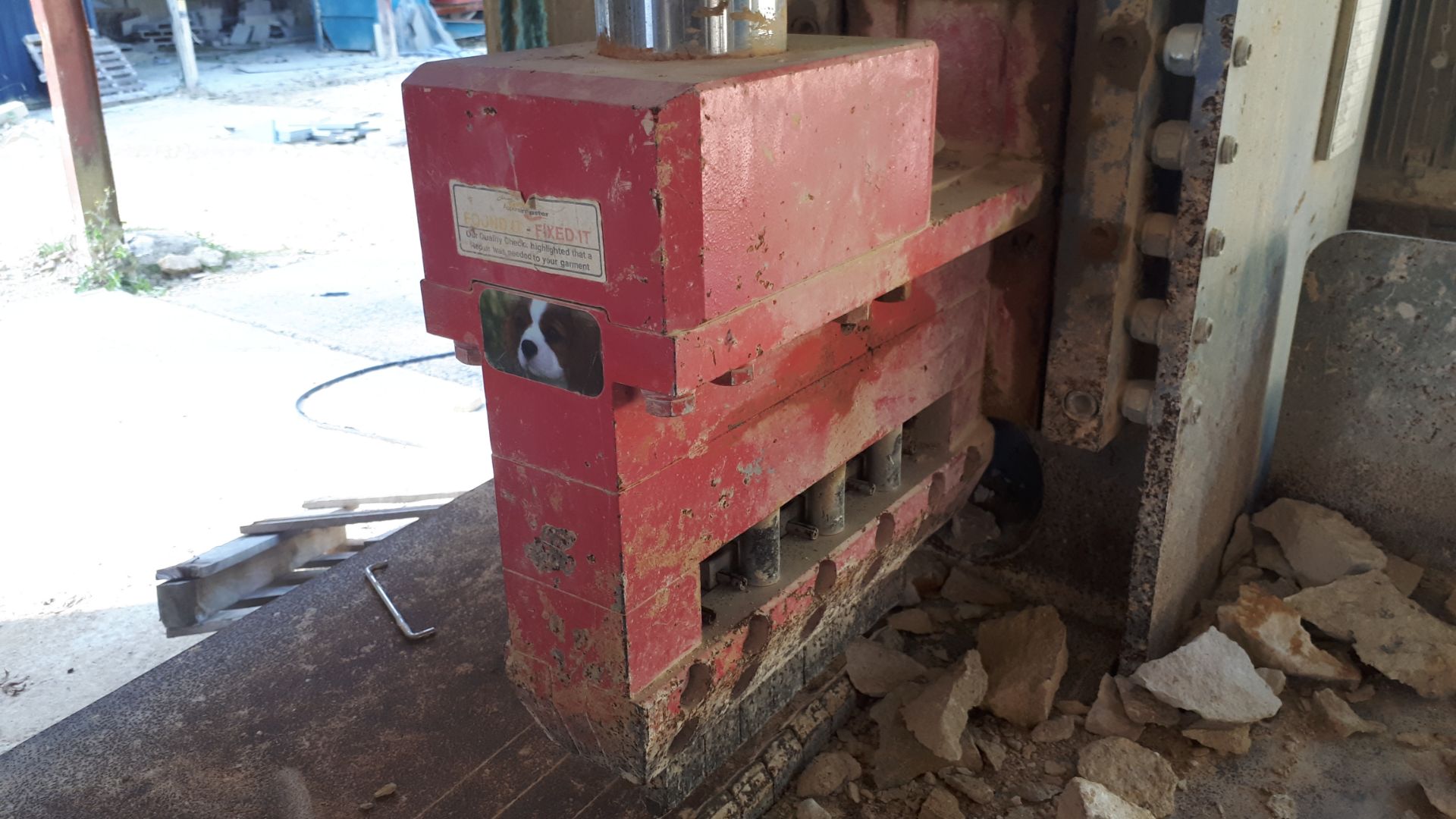 MEC C320 Stone Splitter/Guillotine Machine, Serial Number P0332001011 (2011). Damaged operator - Image 4 of 19