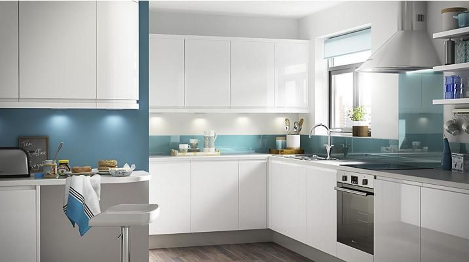 Circa 5,799 items of Brand-New Marletti Gloss White Range & Sandford Range Kitchen Goods. Including: - Image 2 of 30