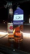 1 x Johnny Walker Black Label Blended Scotch Whisky, 2 x Four Roses Bourbon