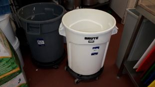 2 x Rubbermaid Utility Bins and Dolly’s