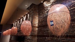 7 x Dried Grass Lamp Shades (Excludes Fittings)