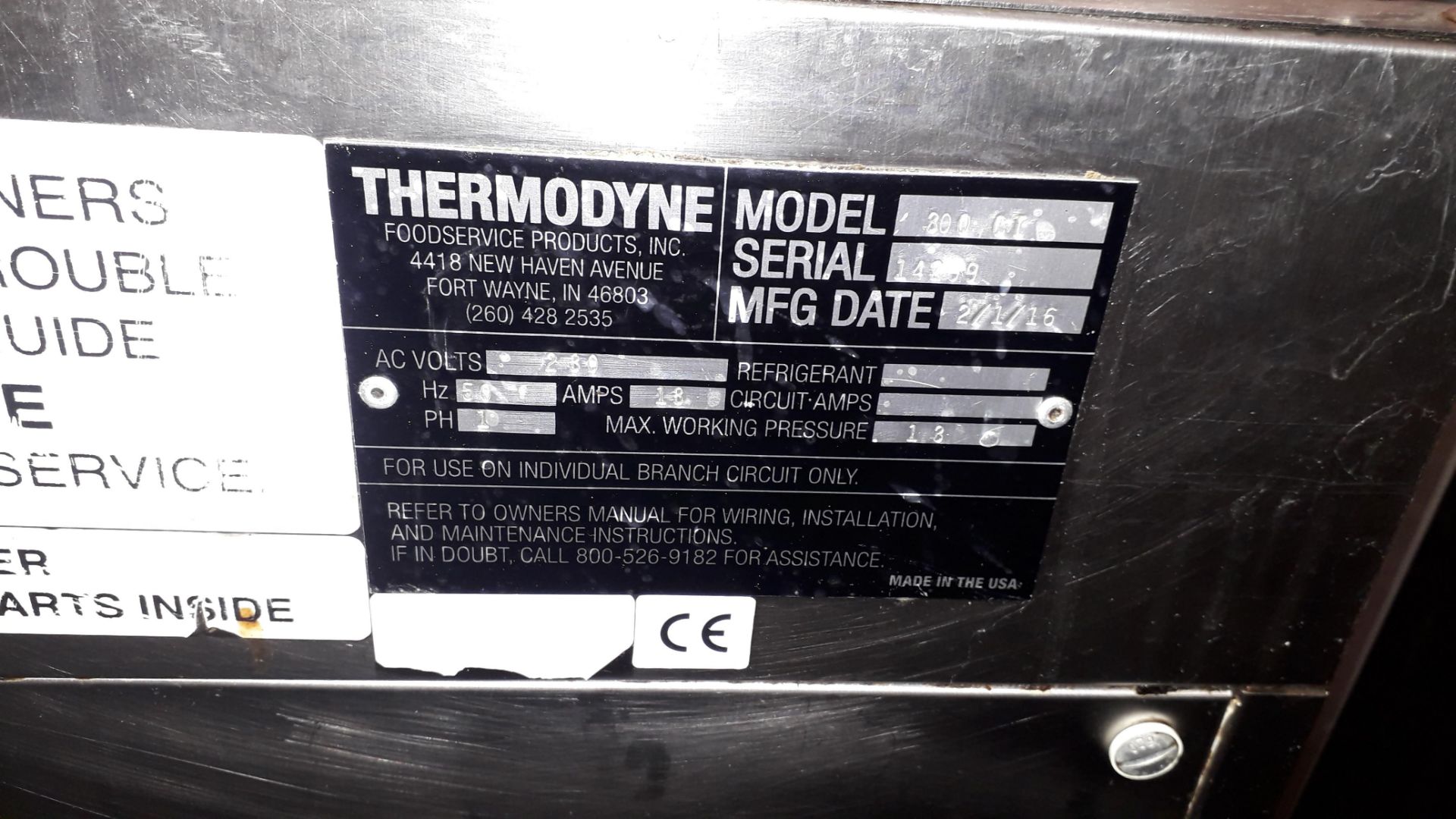 Thermodyne 300CT Counter Top Oven Serial Number 14299 (2016) - Image 2 of 2