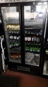 Osborne 3500 Double Door Display Refrigerator with Contents of Beer and Cider