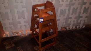 2 x Wooden High Chairs