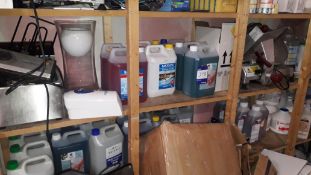 Contents of 4 Bays to include Large Quantity of Janitorial Supplies & Cleaning Consumable Kitchen