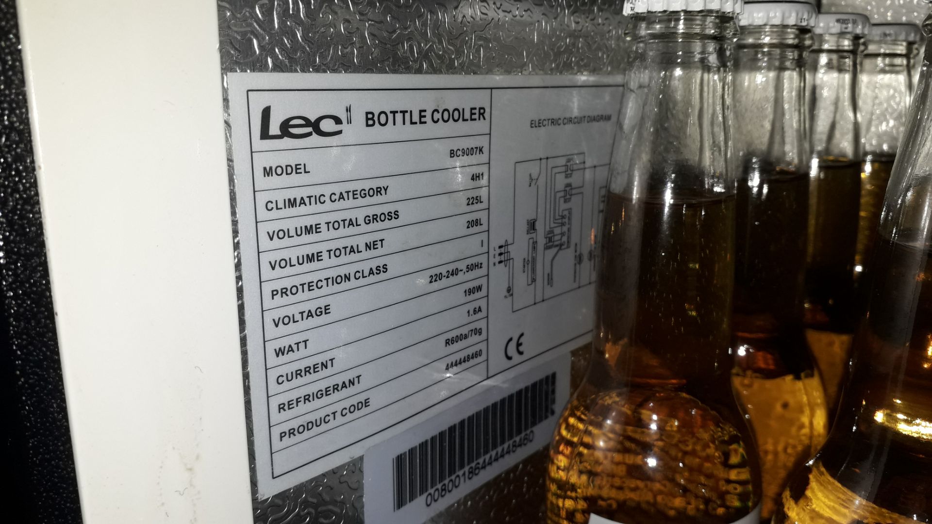 Lec BC9007K Double Door Bottle Cooler and Contents, Wine, Beer, Cider & Water - Image 2 of 2