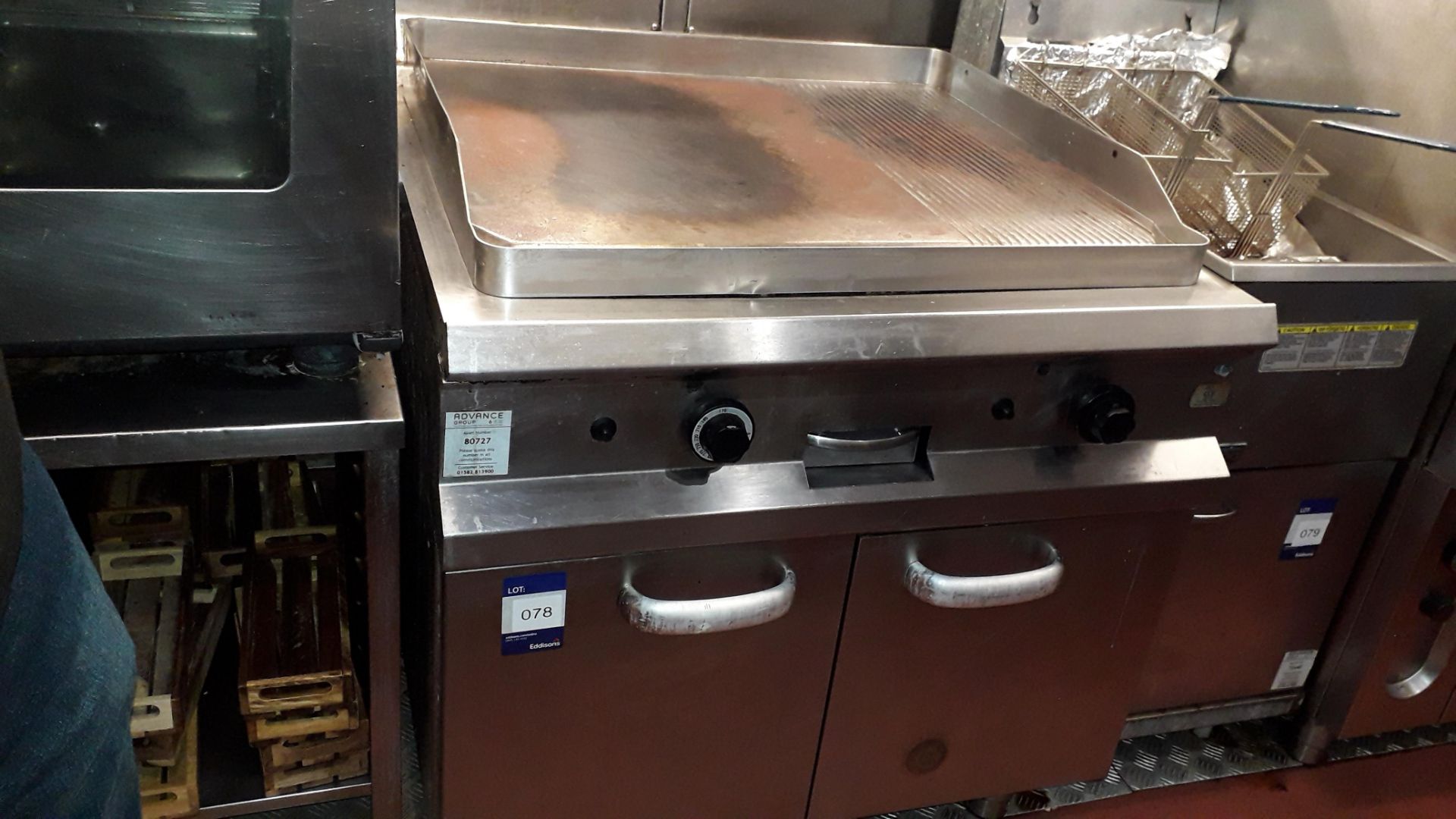 Stainless Steel Gas Fired Griddle Range (Disconnec