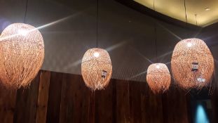 4 x Dried Grass Lampshades (Excludes Fittings)