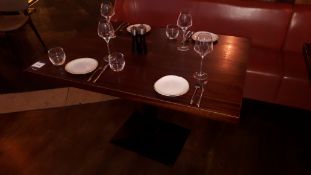 2 x Hard Wood Topped Pedestal Table 1200mm (Excludes Contents)