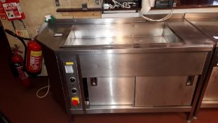 Stainless Steel Bain Marie Sliding Door Cupboard Under 1500mm