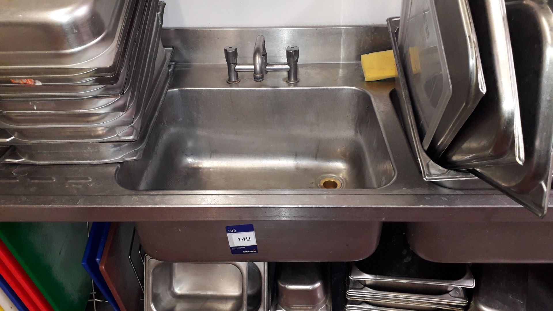 Stainless Steel Double Deep Sink (Excludes Content - Image 2 of 2