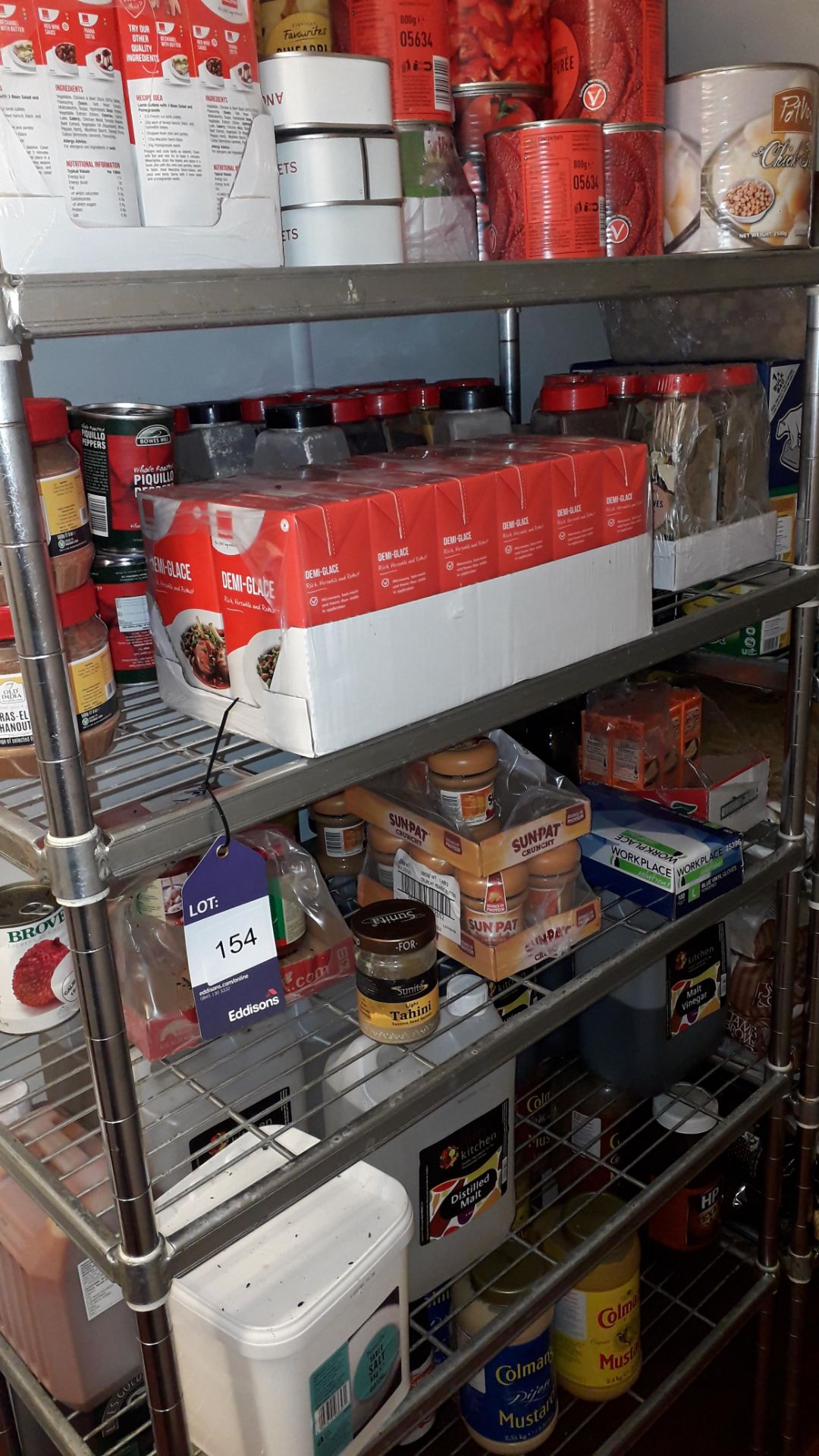 2 Adjustable Wire Shelving Units and Contents of Dry Food Stuff - Image 3 of 3