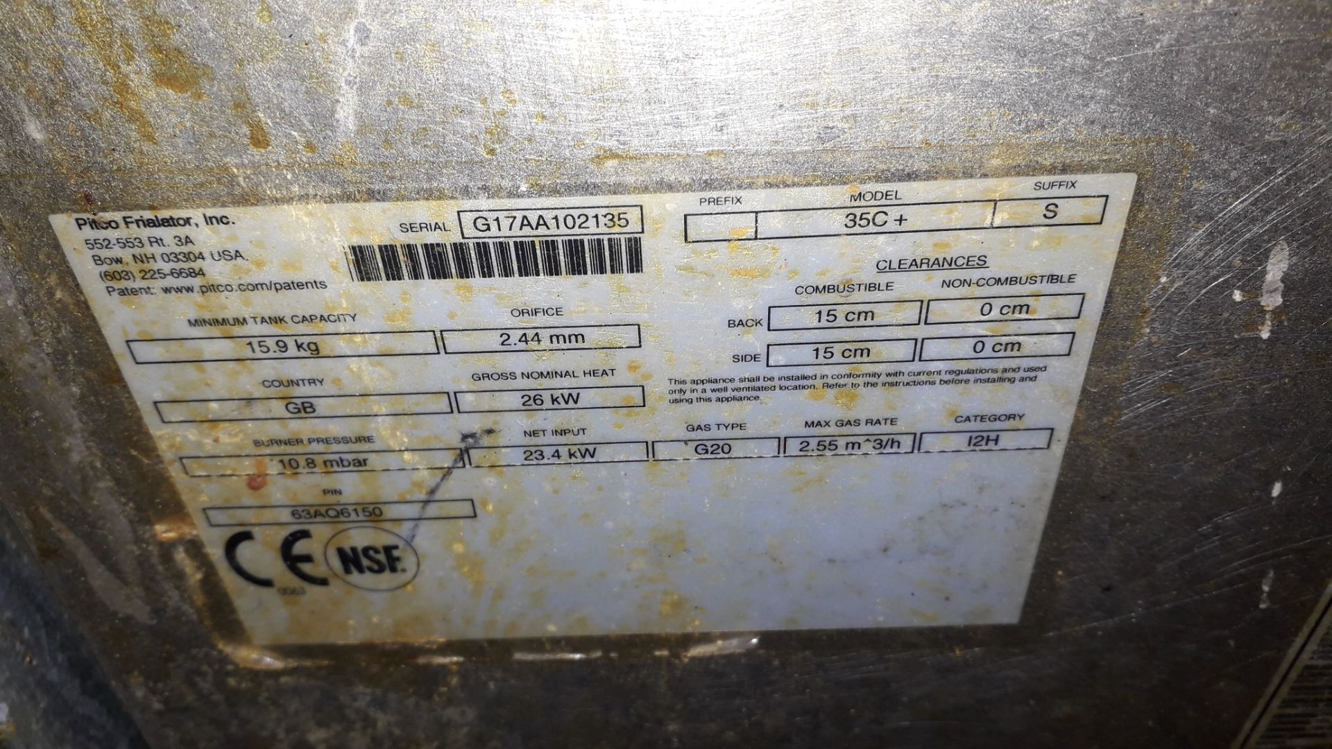 Pitco 35c+ Gas Twin Basket Fat Fryer (Disconnectio - Image 2 of 2