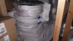 Large Quantity of White Plates, Platters, Bowls