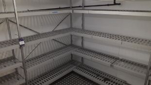 5 Aluminium and 1 x Plastic Shelving Units (Excludes Contents)