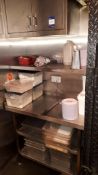 Stainless Steel Food Prep Table with Stainless Steel Wall Mounted Shelf and Stainless Steel