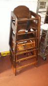 3 Wooden High Chairs