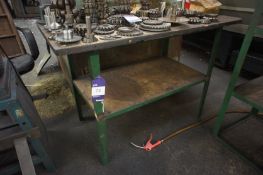 Steel Frame Worktable, 1200mm x 600mm with 4in Ben