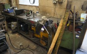 Steel Fabricated Welding Bench, 10’ x 2’ & Senator