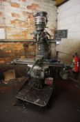 Bridgeport Turret Milling Machine with T-Slot work