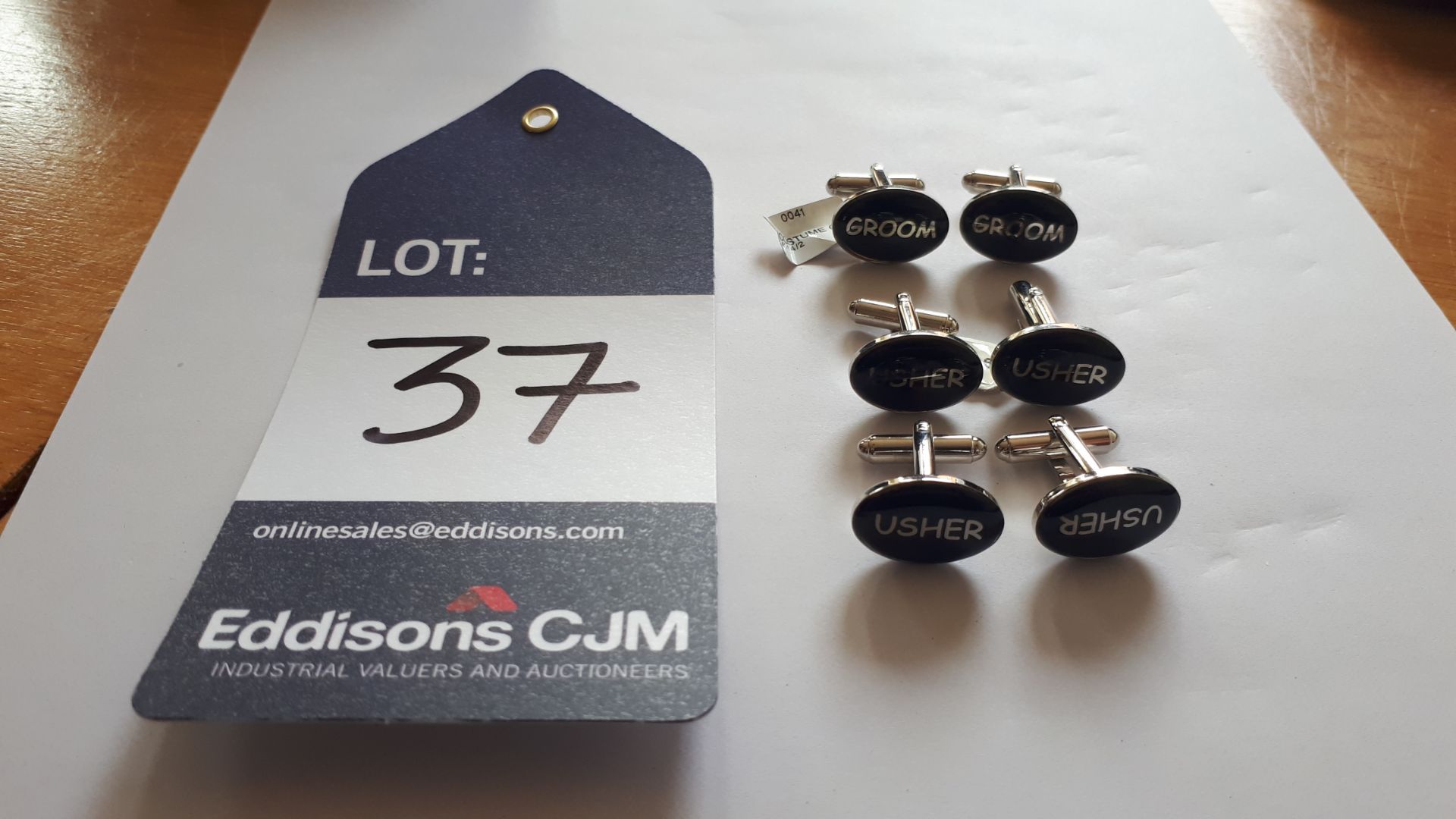 3 x Pairs of wedding themed cufflinks Viewing Stri